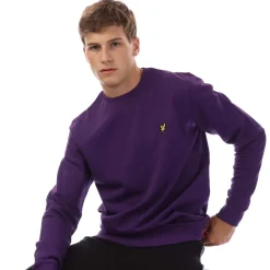 Sweatshirts*Lyle And Scott Crewneck Sweatshirt in Purple