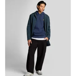 Sweatshirts|Hoodies*Lyle And Scott Eagle Head Pullover Hoodie in Navy
