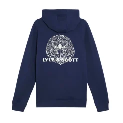 Sweatshirts|Hoodies*Lyle And Scott Eagle Head Pullover Hoodie in Navy