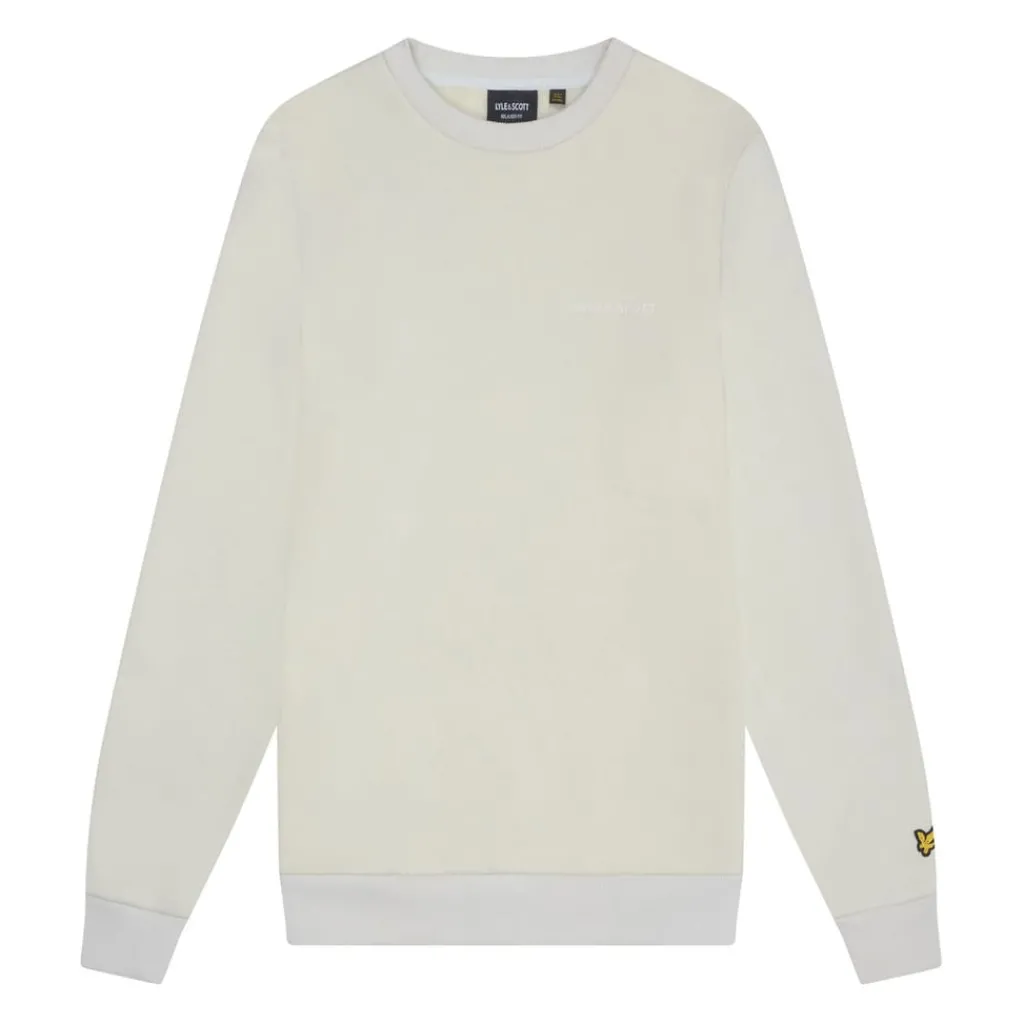 Sweatshirts*Lyle And Scott Embroidered Crewneck Sweatshirt in Blue-White