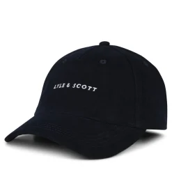 Caps-Hats*Lyle And Scott Embroidered Cord Cap in Black