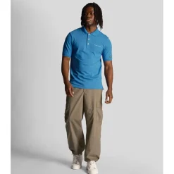 Polo Shirts*Lyle And Scott Embroidered Polo Shirt in Blue