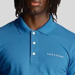 Polo Shirts*Lyle And Scott Embroidered Polo Shirt in Blue