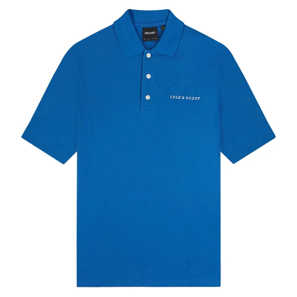 Polo Shirts*Lyle And Scott Embroidered Polo Shirt in Blue