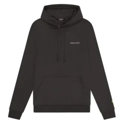 Hoodies*Lyle And Scott Embroidered Hoodie in Gunmetal