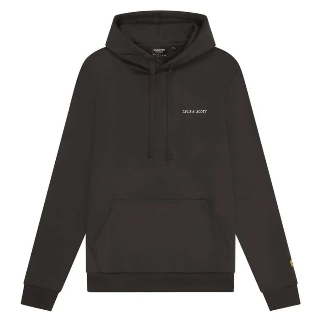 Hoodies*Lyle And Scott Embroidered Hoodie in Gunmetal