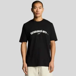 T-Shirts And Vests*Lyle And Scott Established 1874 Graphic T-Shirt in Black