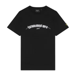 T-Shirts And Vests*Lyle And Scott Established 1874 Graphic T-Shirt in Black