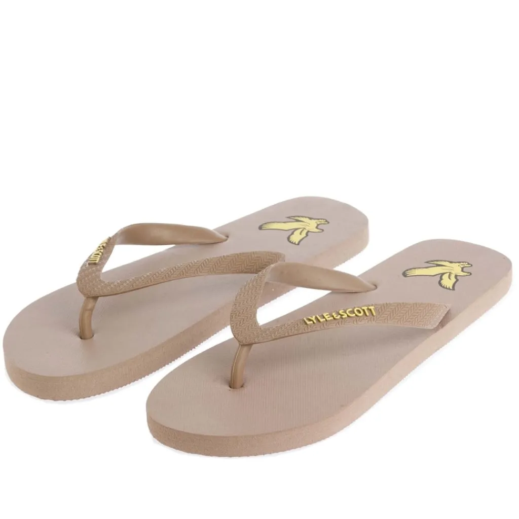 Beach Shoes*Lyle And Scott Flatform Flip Flops in Pink