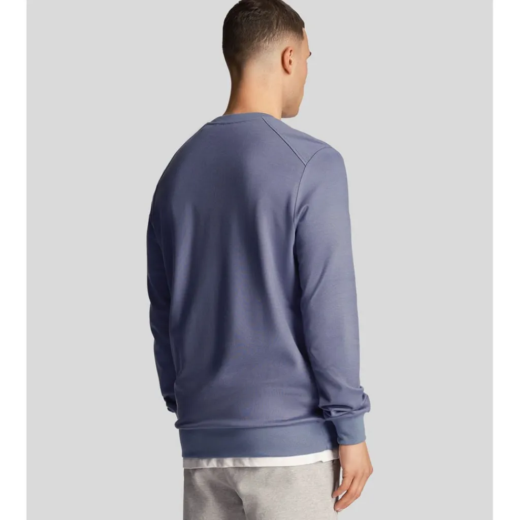 Sweatshirts*Lyle And Scott Fly Fleece Crewneck Sweatshirt in Blue
