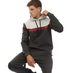 Sweatshirts|Hoodies*Lyle And Scott Fly Fleece Colour Block Hoodie in Grey