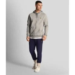 Sweatshirts*Lyle And Scott Full Zip Fly Fleece Hoodie in Grey