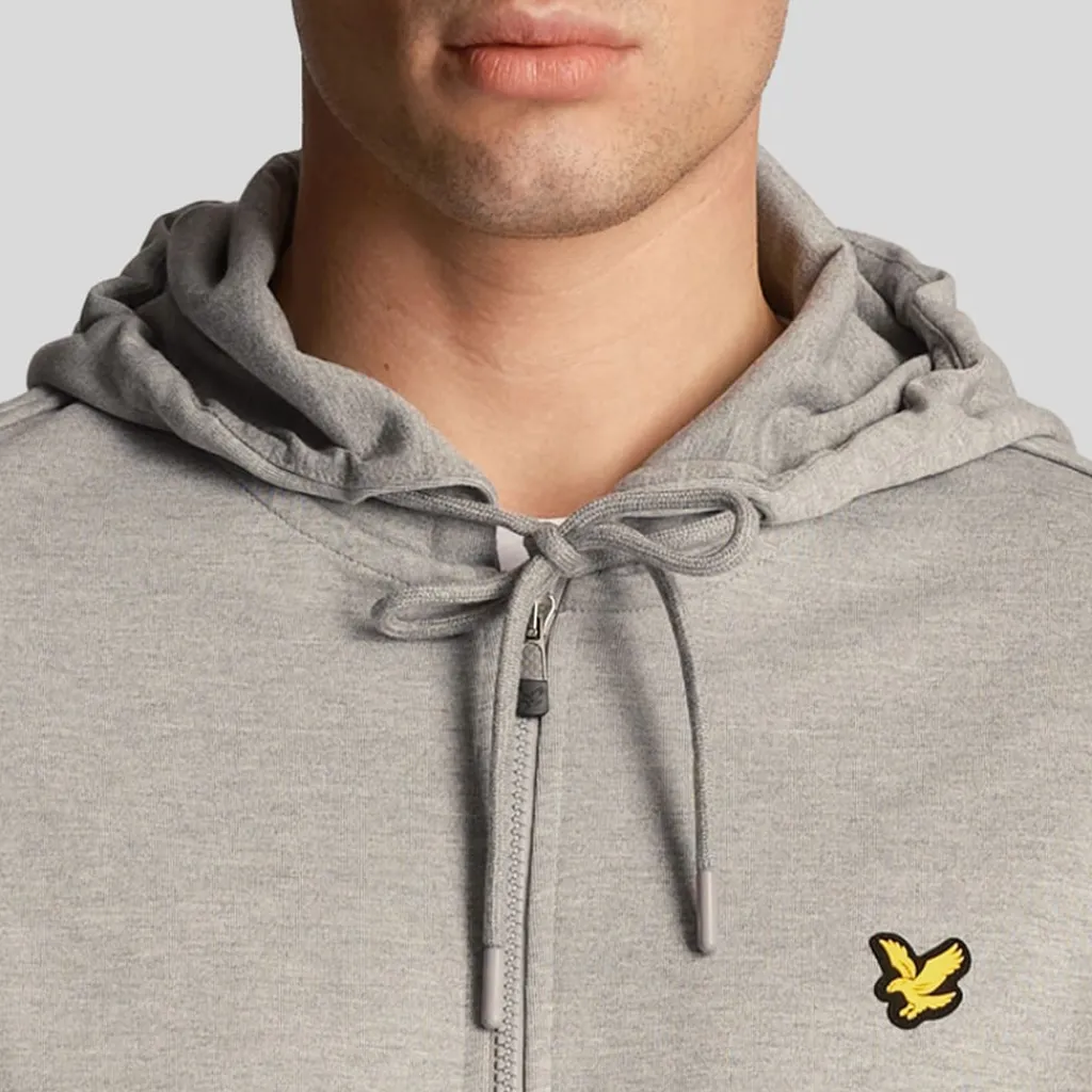 Sweatshirts*Lyle And Scott Full Zip Fly Fleece Hoodie in Grey