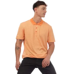 Polo Shirts*Lyle And Scott Golf Microstripe Polo Shirt in Orange
