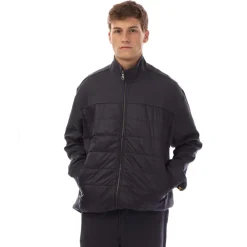 Coats And Jackets*Lyle And Scott Interlock Hybrid Panelled Bomber Jacket in Navy