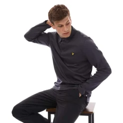 Polo Shirts*Lyle And Scott Interlock Long Sleeve Polo Shirt in Navy
