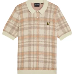 Knitwear*Lyle And Scott Knit Polo Shirt in Beige