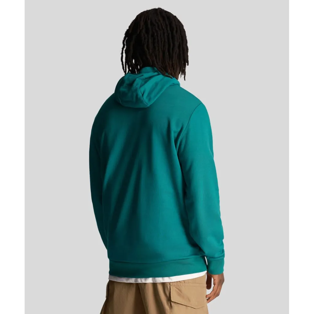 Sweatshirts|Hoodies*Lyle And Scott Loopback Embroidered Hoodie in Green