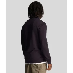 Sweatshirts*Lyle And Scott Loopback Embroidered Collared Sweatshirt in Navy