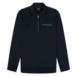 Sweatshirts*Lyle And Scott Loopback Embroidered Collared Sweatshirt in Navy