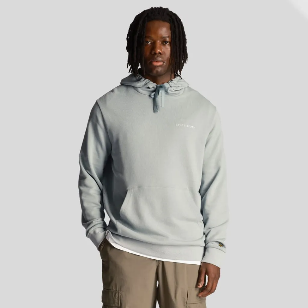 Sweatshirts|Hoodies*Lyle And Scott Loopback Embroidered Hoodie in Blue