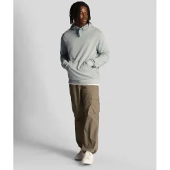 Sweatshirts|Hoodies*Lyle And Scott Loopback Embroidered Hoodie in Blue