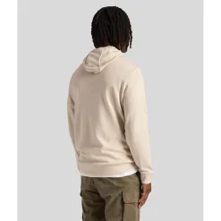Hoodies*Lyle And Scott Loopback Embroidered Hoodie in Cream