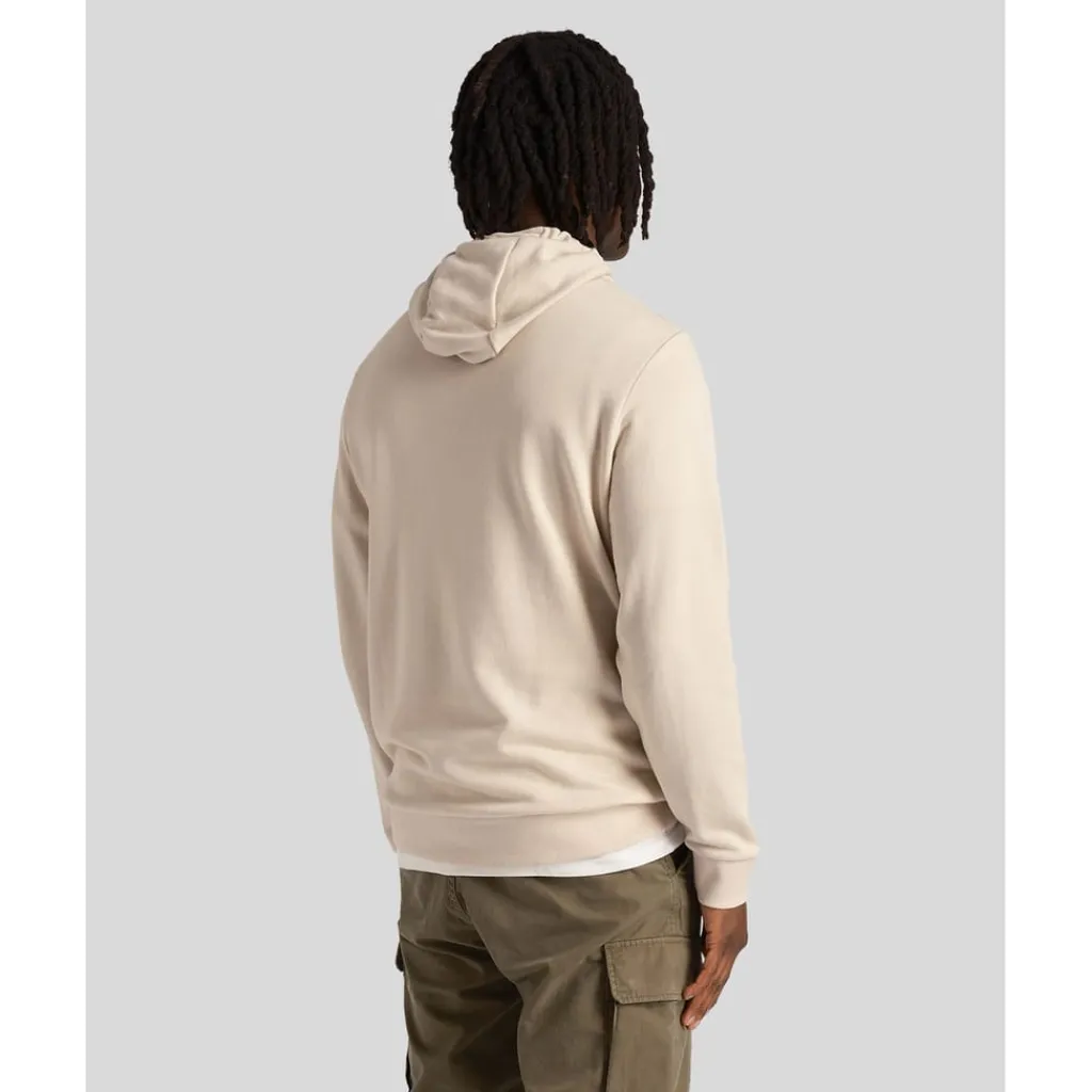 Hoodies*Lyle And Scott Loopback Embroidered Hoodie in Cream