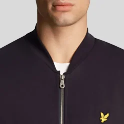 Coats And Jackets*Lyle And Scott Loopback Jersey Bomber Jacket in Navy