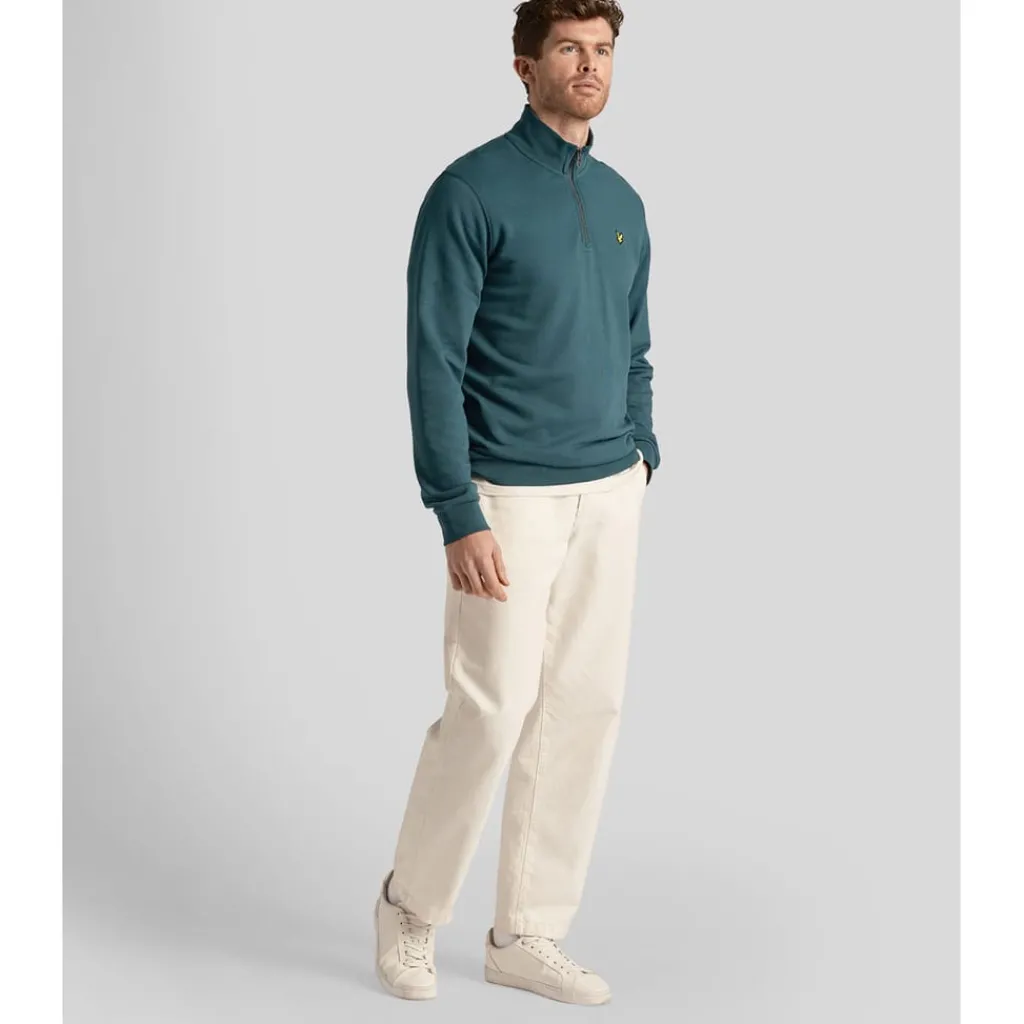 Sweatshirts*Lyle And Scott Loopback Quarter Zip Sweatshirt in Green