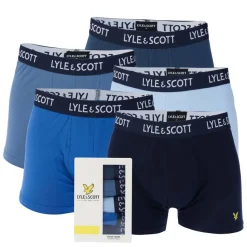 Gifts|Underwear And Socks*Lyle And Scott Mens Miller 5 Pack Boxer Shorts in Denim