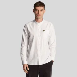 Shirts*Lyle And Scott Oxford Grandad Shirt in White