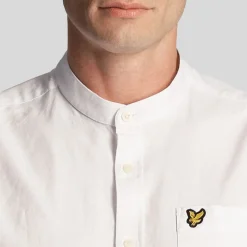 Shirts*Lyle And Scott Oxford Grandad Shirt in White