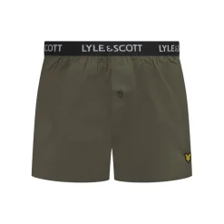 Underwear And Socks*Lyle And Scott 2pk Wvn Boxer in Black