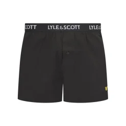 Underwear And Socks*Lyle And Scott 2pk Wvn Boxer in Black
