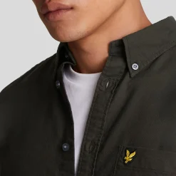 Shirts*Lyle And Scott Plain Oxford Shirt in Gunmetal