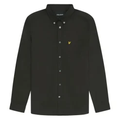 Shirts*Lyle And Scott Plain Oxford Shirt in Gunmetal