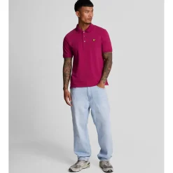 Polo Shirts*Lyle And Scott Plain Polo Shirt in Burgundy