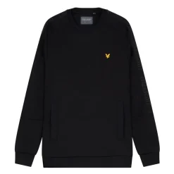 Sweatshirts*Lyle And Scott Pocket Branded Crewneck Sweatshirt in Black