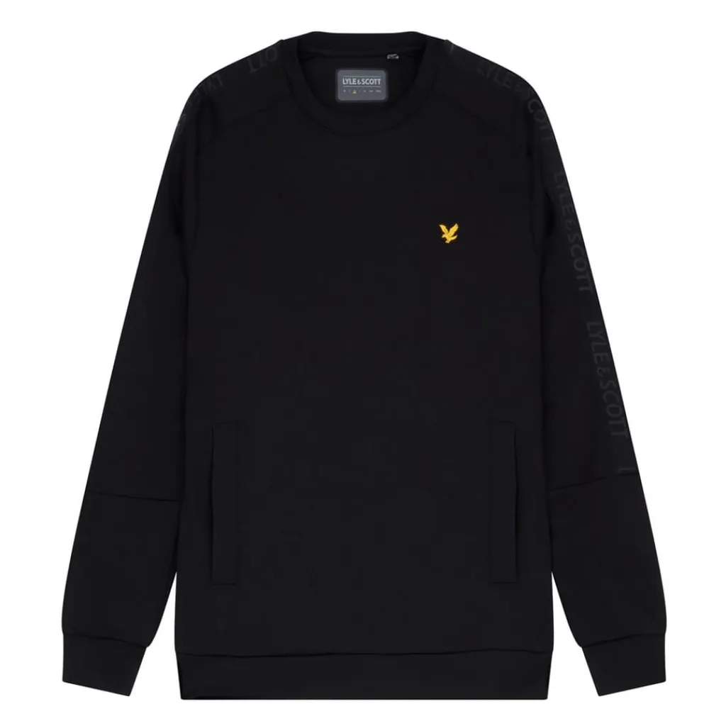 Sweatshirts*Lyle And Scott Pocket Branded Crewneck Sweatshirt in Black
