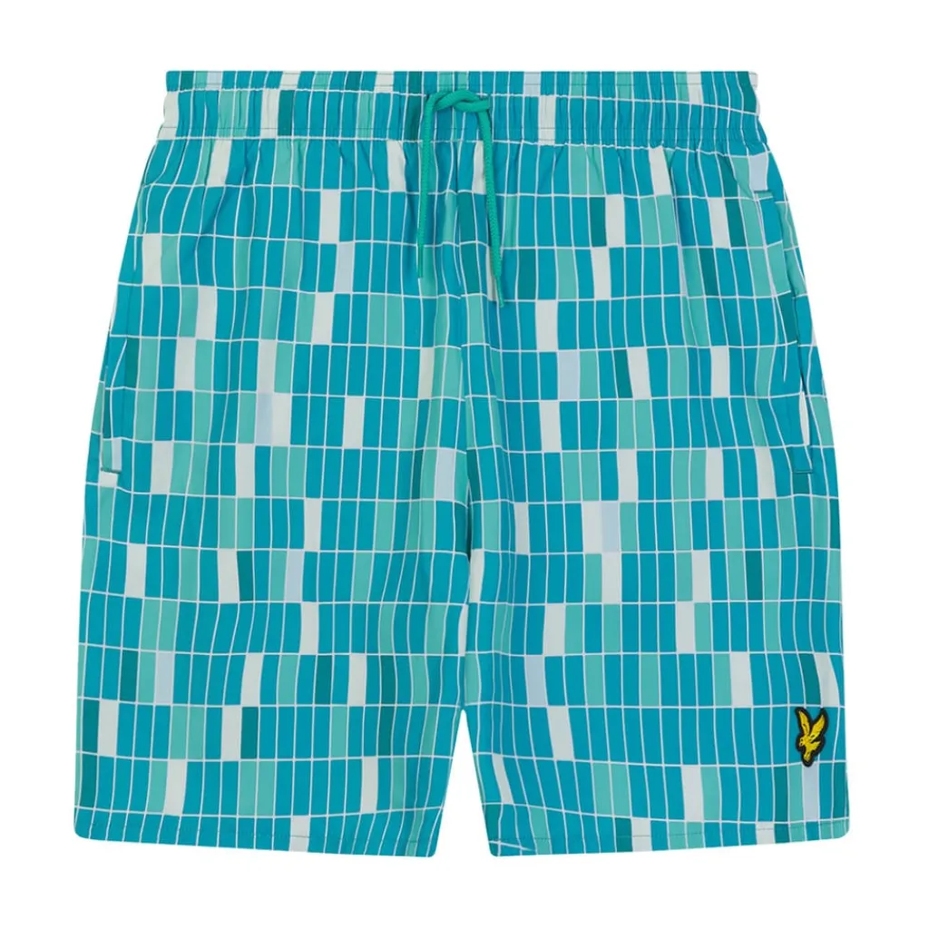 Shorts*Lyle And Scott Pool Print Swim Shorts in Blue