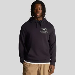 Hoodies*Lyle And Scott Racquet Club Graphic Hoodie in Navy