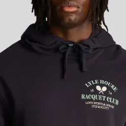 Hoodies*Lyle And Scott Racquet Club Graphic Hoodie in Navy