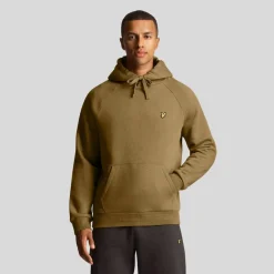Hoodies*Lyle And Scott Raglan Racked Hoodie in olive