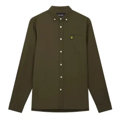 Shirts*Lyle And Scott Regular Fit Light Weight Oxford Shirt in olive