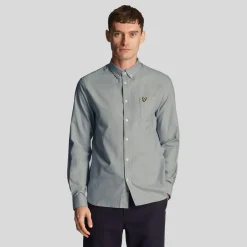 Shirts*Lyle And Scott Regular Fit Light Weight Oxford Shirt in Blue