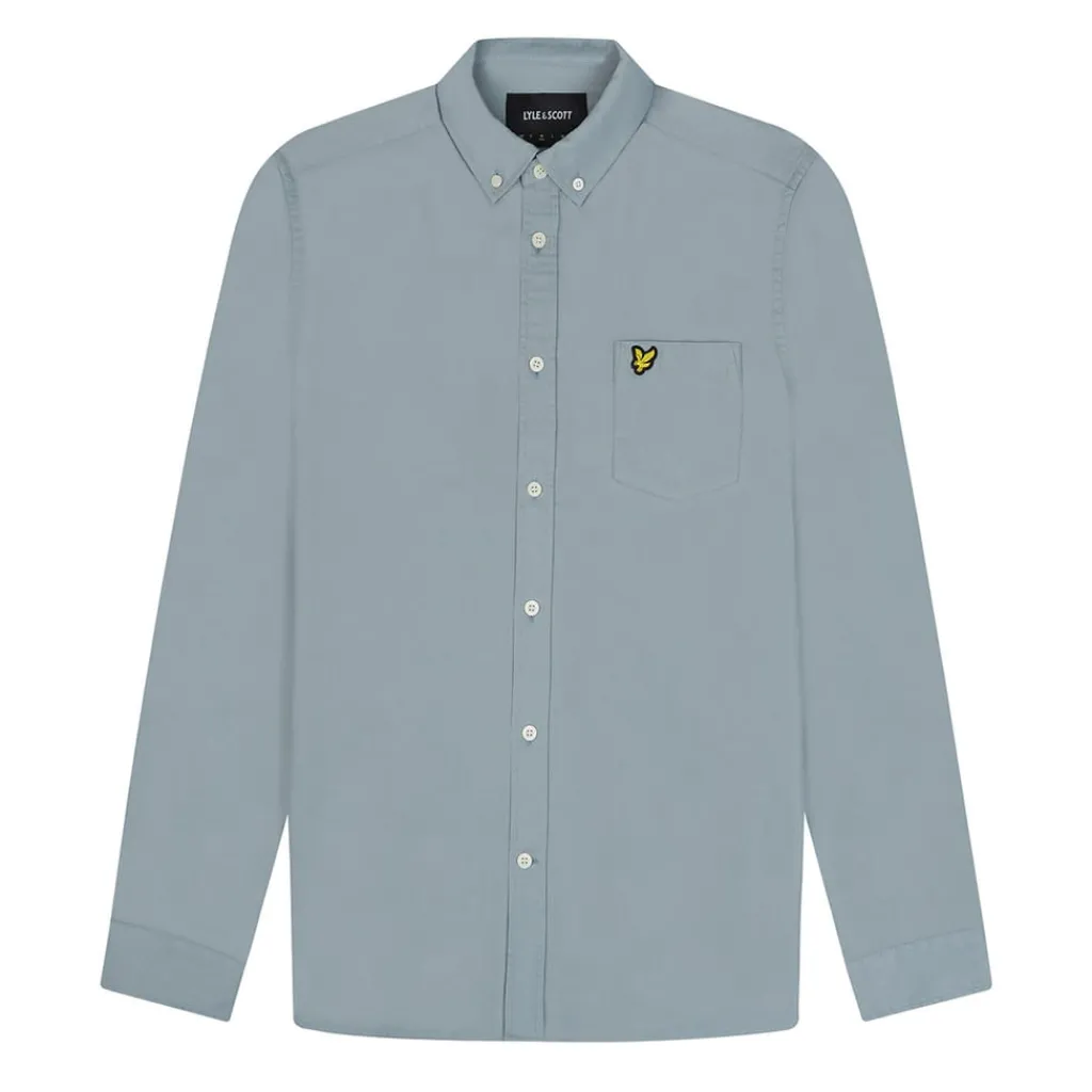Shirts*Lyle And Scott Regular Fit Light Weight Oxford Shirt in Blue