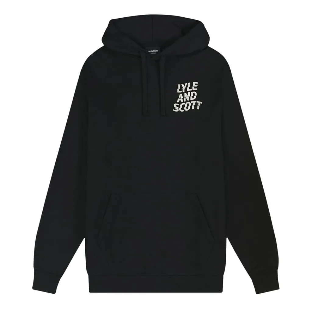 Sweatshirts|Hoodies*Lyle And Scott Ripple Logo Hoodie in Black