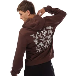 Sweatshirts|Hoodies*Lyle And Scott Scattered Eagles Graphic Hoodie in Red