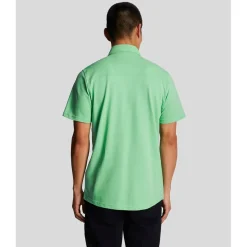 Shirts*Lyle And Scott Short Sleeve Pique Shirt in Green